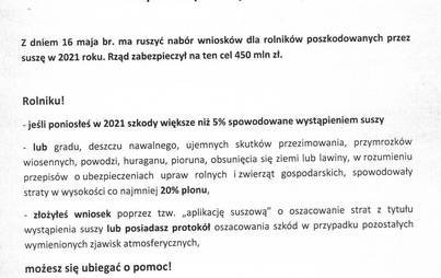 Zdjęcie do Pomoc suszowa 2022