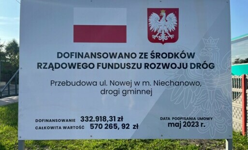 Zdjęcie do Rozpoczęcie przebudowy drogi gminnej ul. Nowa w Niechanowie z Rządowego Funduszu Rozwoju Dr&oacute;g