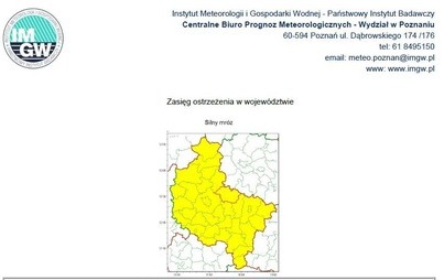 Zdjęcie do Ostrzeżenie meteorologiczne