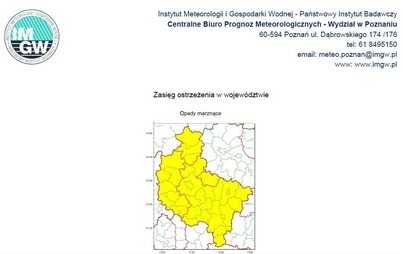 Zdjęcie do Ostrzeżenie meteorologiczne